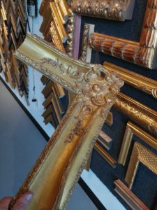 French hand carved gilded picture frame