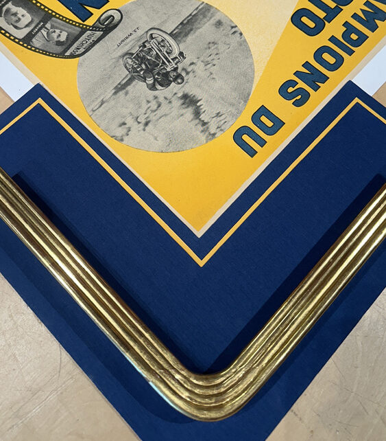 Contemporary frame and paper presentation detail